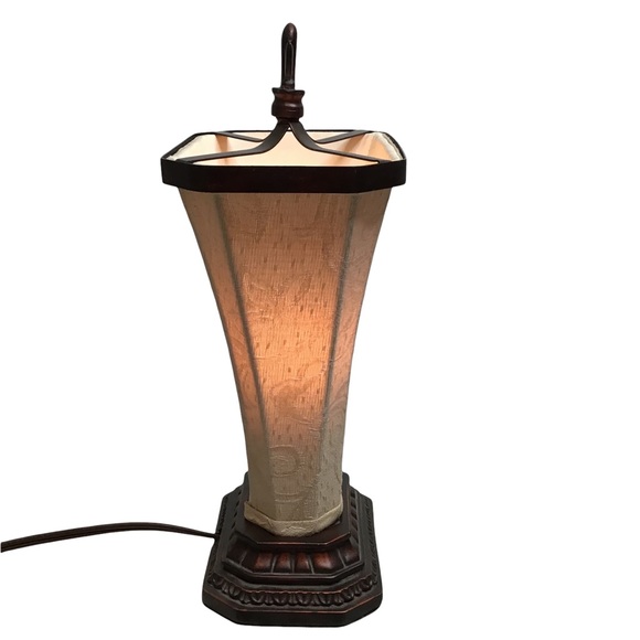 10” High Antique Low Light Nightlight Fabric & Metal (Bulb Included) - Picture 4 of 14